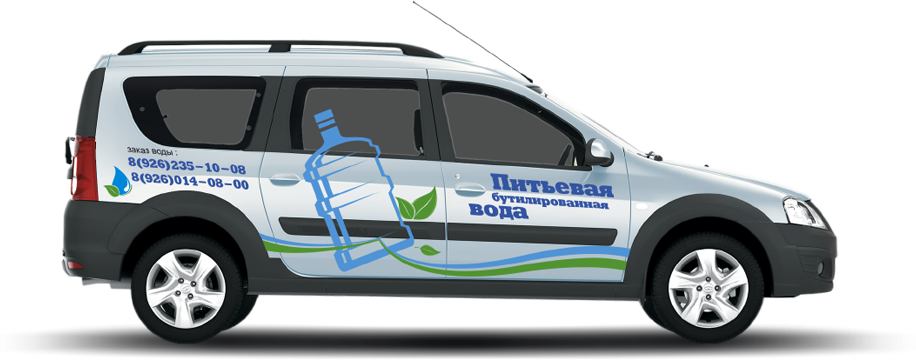 Брендированный автомобиль Ларгус доставка воды Николаевская Брендированный автомобиль Ларгус доставка воды Николаевская